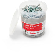 Tassello con Vite Uv in Barattolo Uv 6S Fischer 250 Pezzi