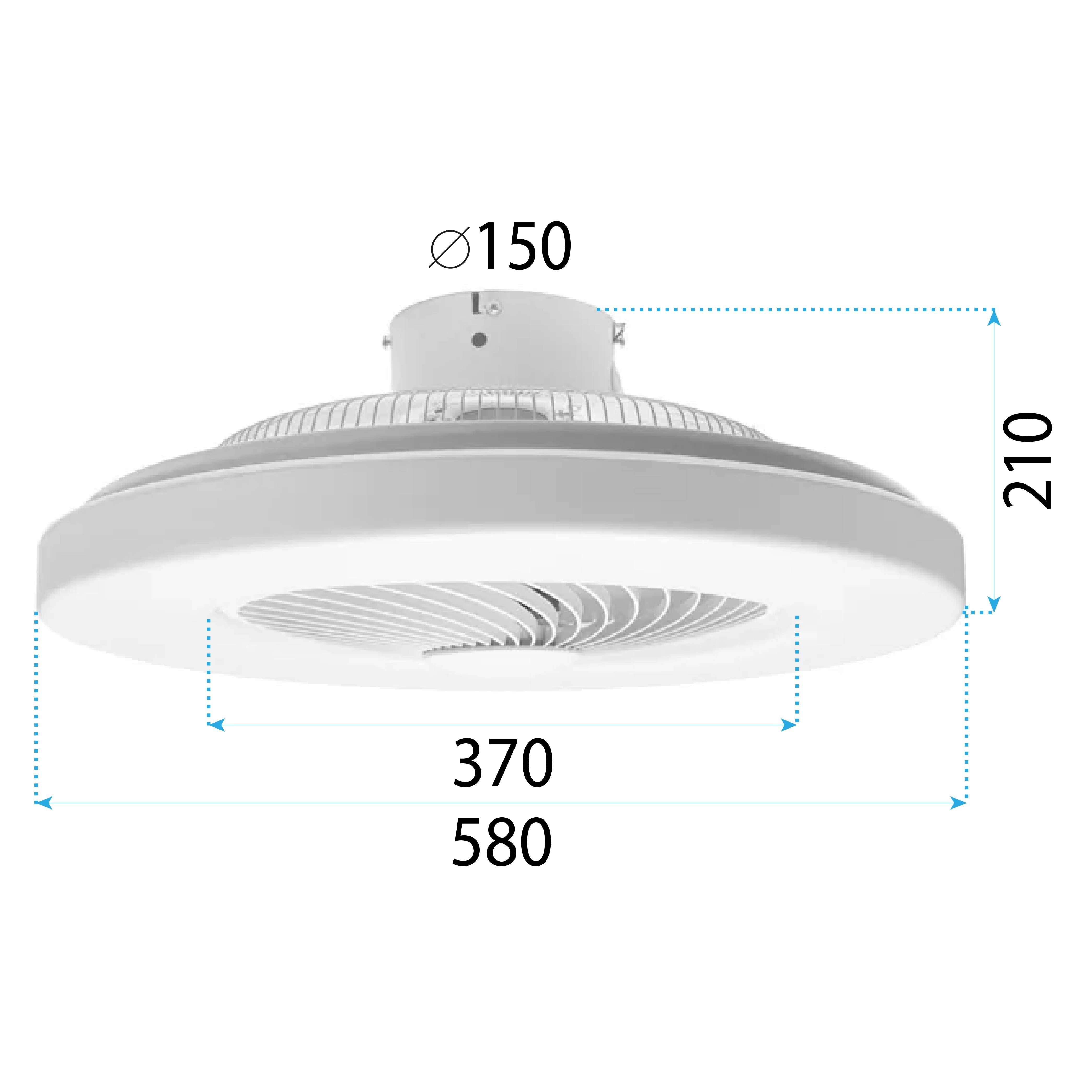 Lampadario Con Ventilatore App1551-c White