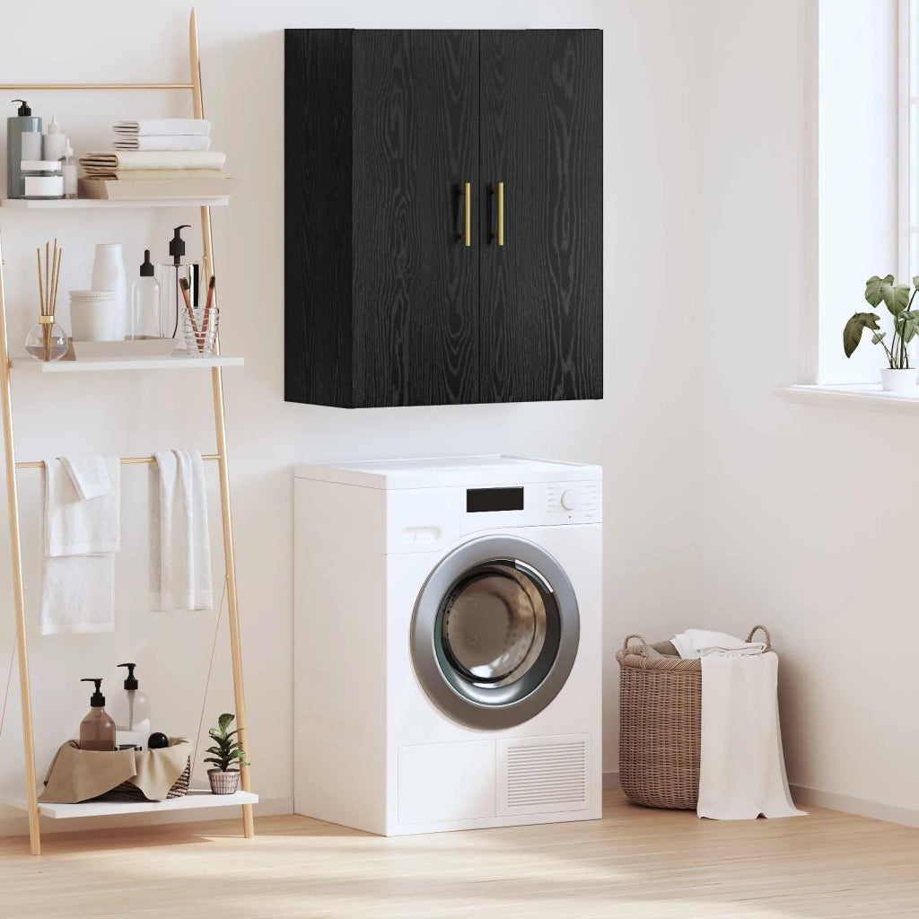 Armadietto a muro Rovere Nero 69,5 x 34 x 90 cm 879515