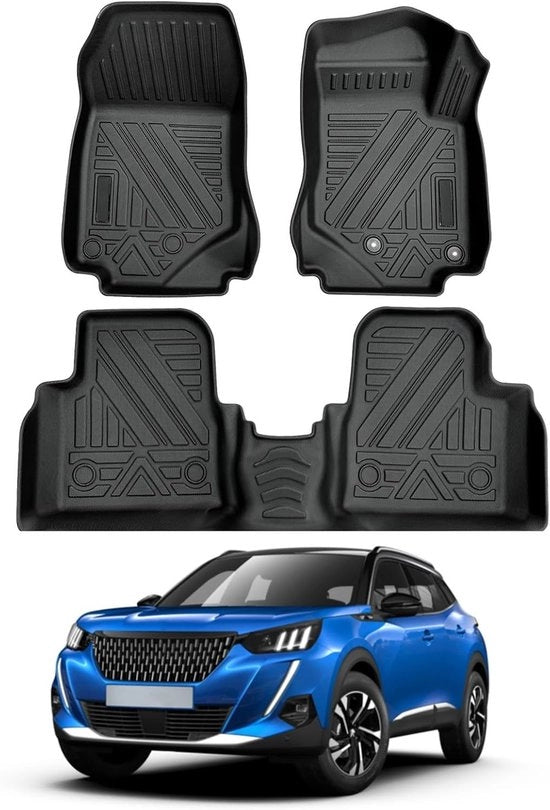 Pavimentazione durevole e resistente alle scalfitture per Peugeot 2008 (2020-2023) - Set completo, impermeabile e antiscivolo