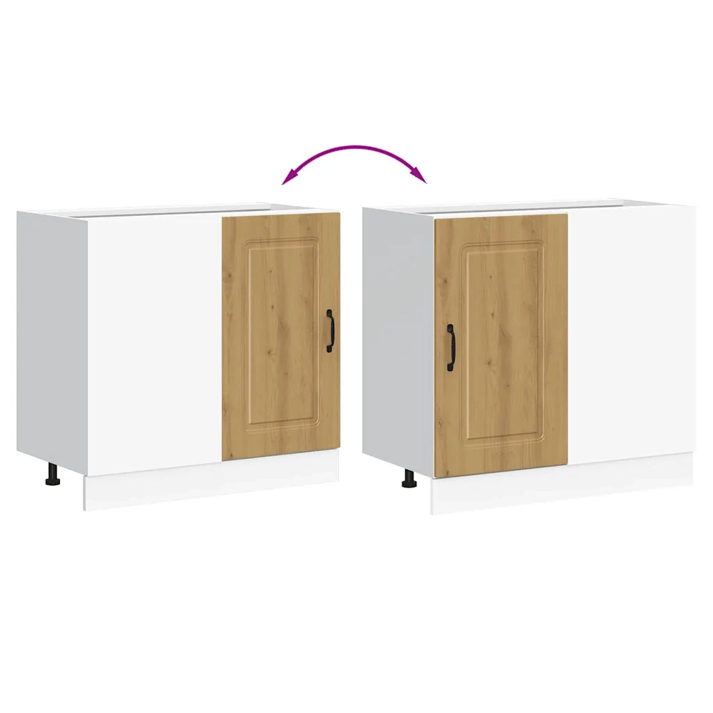 Pensile da cucina | Base da Cucina Kalmar Rovere Artigianale in Legno Multistrato