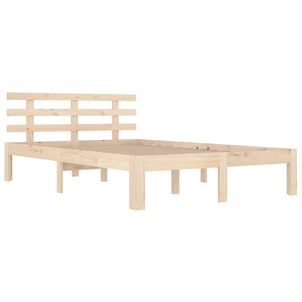 Giroletto senza Materasso-Struttura Letto Ambrato in Legno Massello 120x200 cm 812301