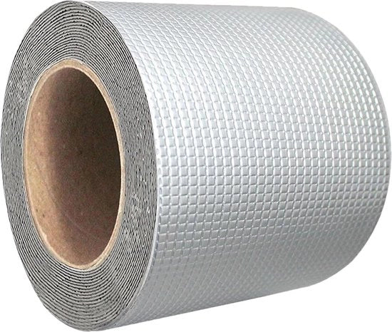 Nastro di Butileo in Alluminio Super Idrorepellente Nastro Autoadesivo per Sigillatura e Riparazione di Coperture (15cm x 5m)