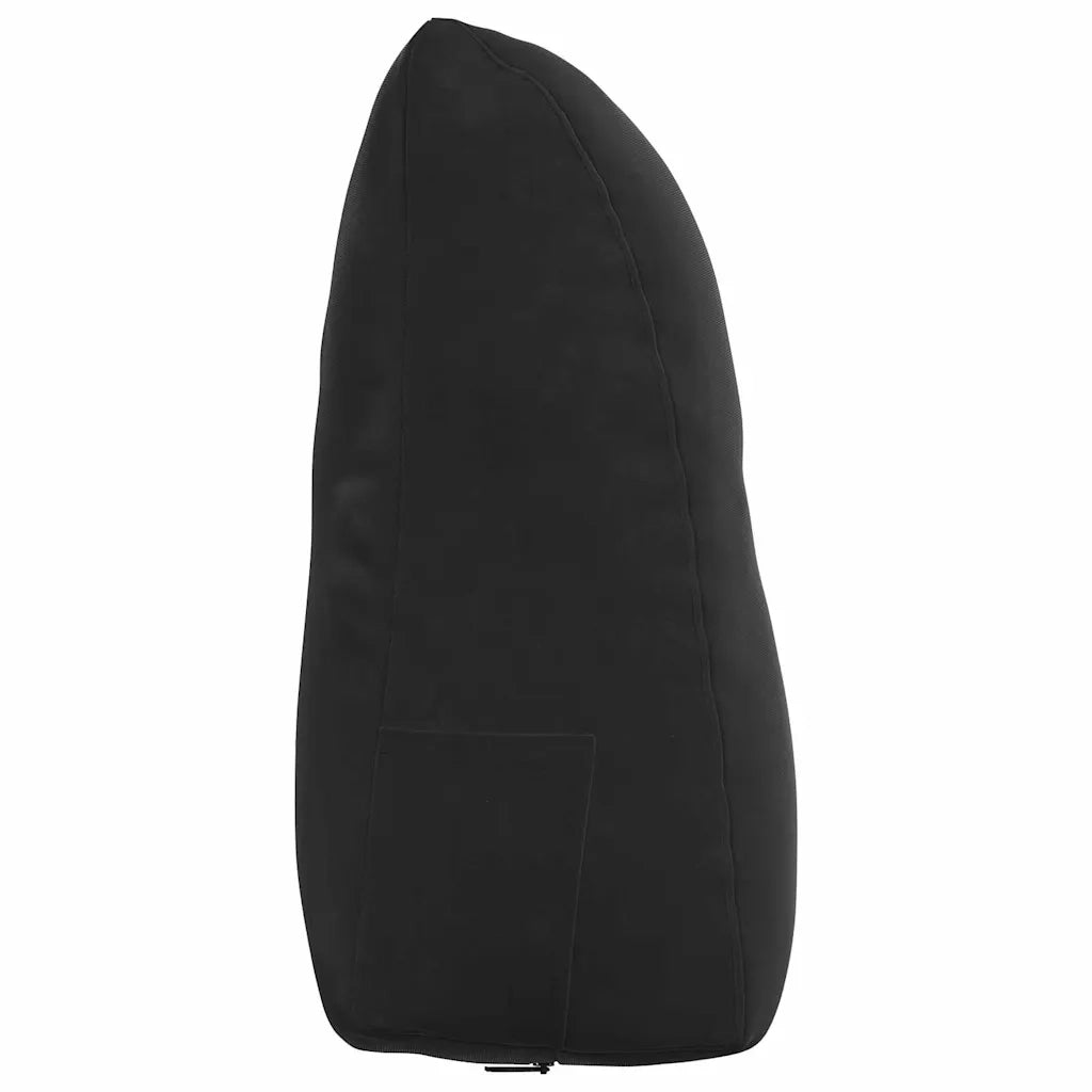 Cuscino per Schiena | Cuscino dorsale Nero 60 x 24 x 50 cm Velluto