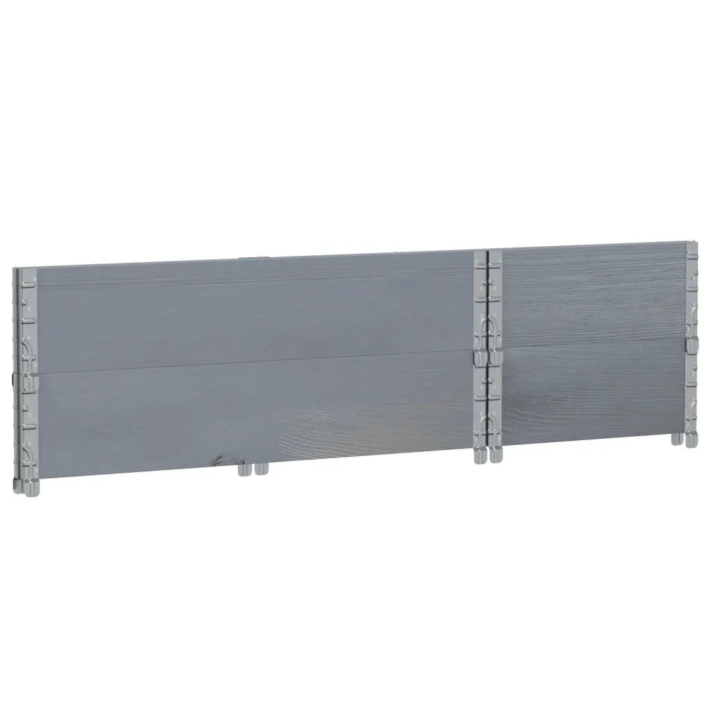 Paretali per Pallet 2 pz Grigi 100x50cm Legno Massello di Pino CFW3903529