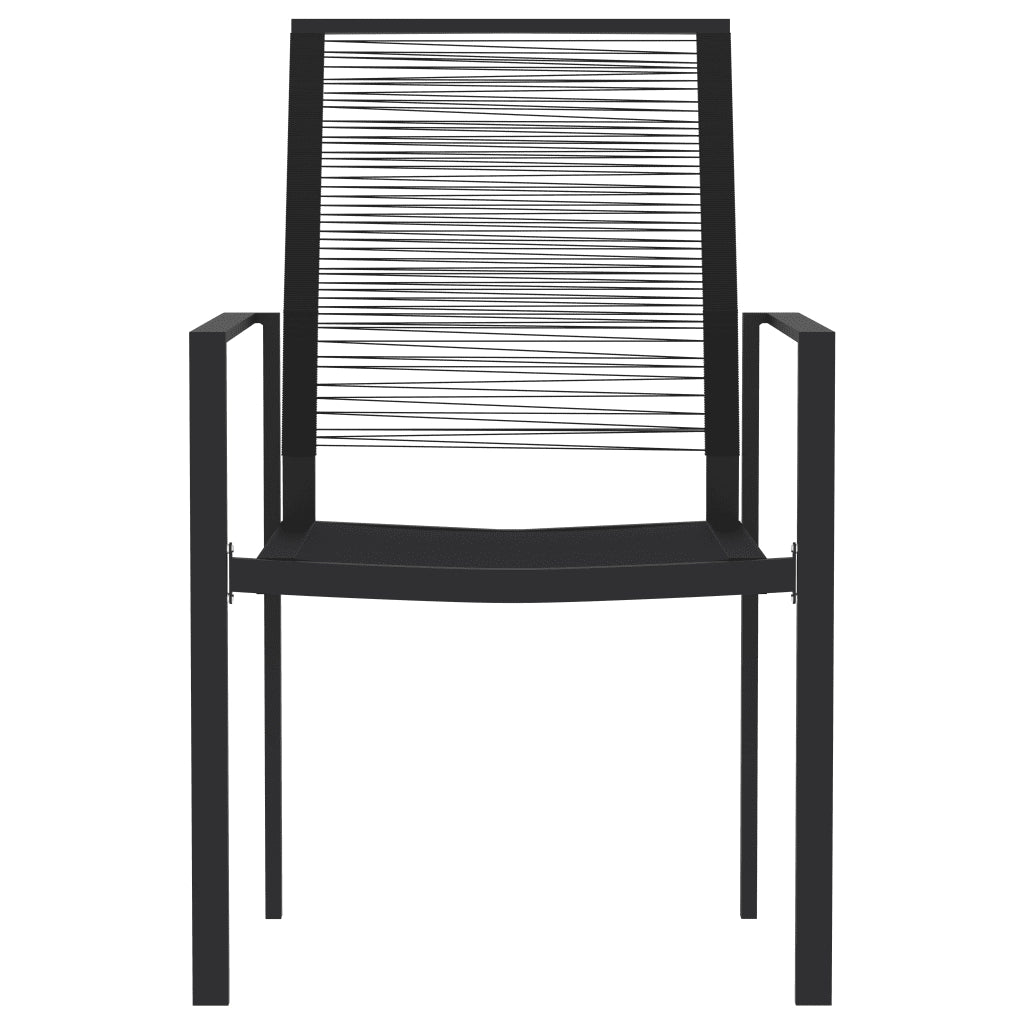 Set Mobili da Pranzo da Giardino 7 pz Nero cod mxl 35492