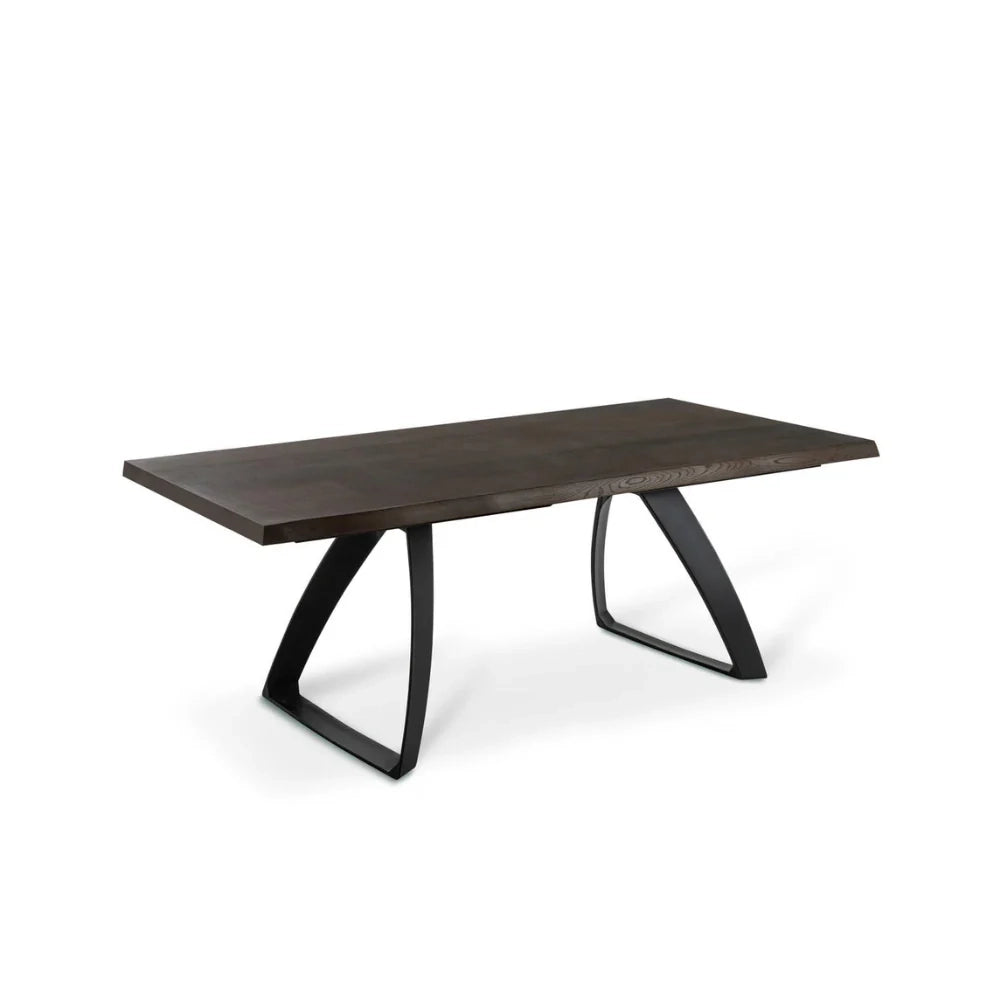 Tavolo da pranzo allungabile in legno impiallacciato rovere termocotto Timber 200-300x100 cm fino a 12 posti Made in Italy | Duzzle