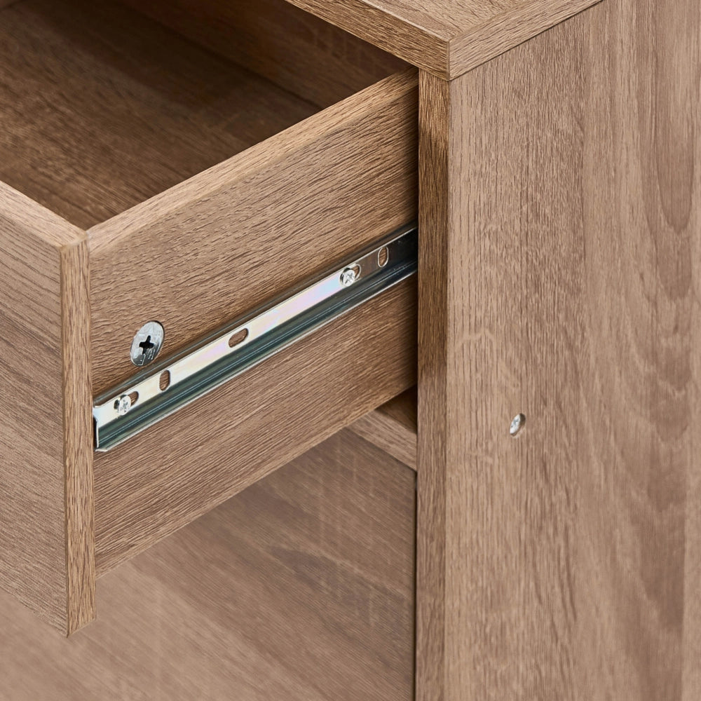 Armadietto porta scarpe Marrone chiaro con sedile in truciolato 2 scomparti Design scandinavo corridoio