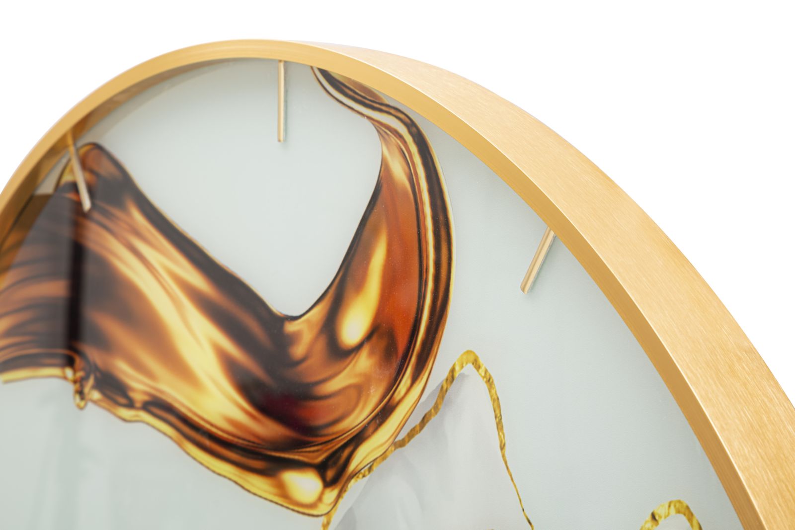 Orologio da Parete Rose 5x80x5 cm in Vetro MDF e Metallo Multicolor