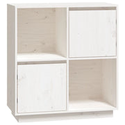 Credenza | Madia | Buffet da pranzo | Armadio da pranzo Bianca 74x35x80 cm in Legno Massello di Pino