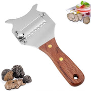 Lama per formaggio multifunzionale con trapano per tartufi in acciaio inossidabile con impugnatura in legno - Dimensioni: 7.68 x 3.15 x 0.47 pollici