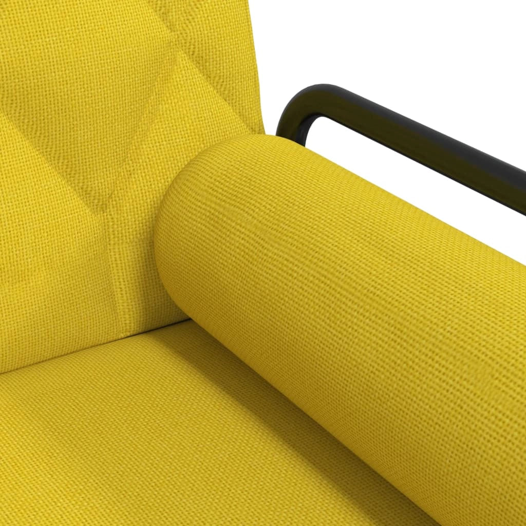Divano letto con braccioli tessuto giallo chiaro 02_0019248