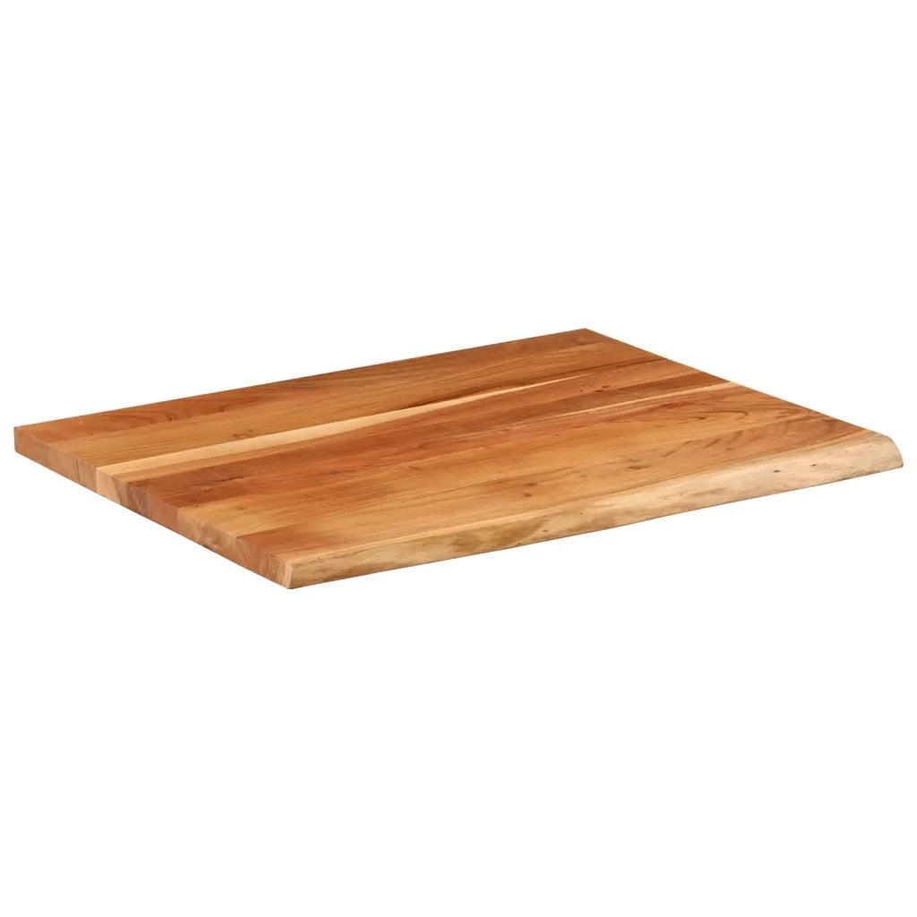 Piano Scrivania 100x80x3,8 Rettangolare Legno Acacia Bordi Vivi 370316