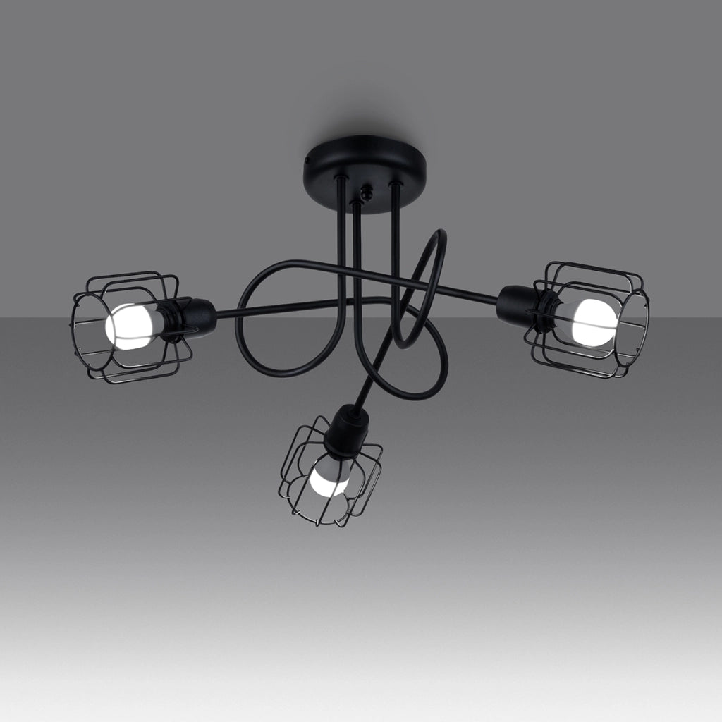 Lampadario BELUCI 3S nero