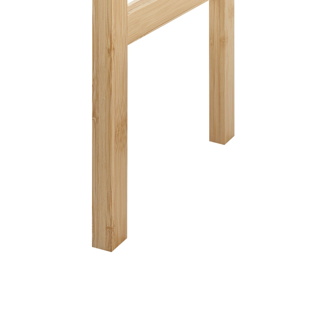 Mobile da bagno in bambù sopra la lavatrice marrone chiaro Stile minimalista