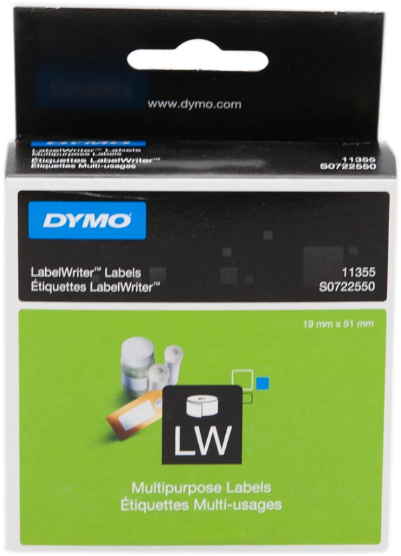 DYMO LW etichette di ritorno originali / 19 mm x 51 mm / rotolo da 500 etichette facilmente staccabili / autoadesive / per etichettatrici LabelWriter