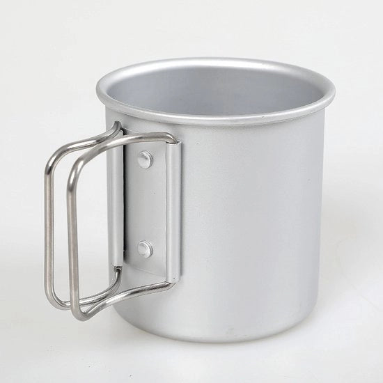 Bicchiere da viaggio pieghevole per campeggio all'aperto, trasportabile, bicchiere da campeggio ultraleggero, tazza per caffè, tazza per tè, moka, bicchiere da viaggio leggero per escursioni, adatto per viaggi e attività outdoor, argento