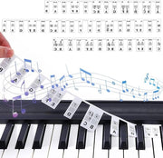Tastiera pianistica rimovibile 88 tasti - adesivi per tastiera pianistica - adesivi musicali per principianti - silicone