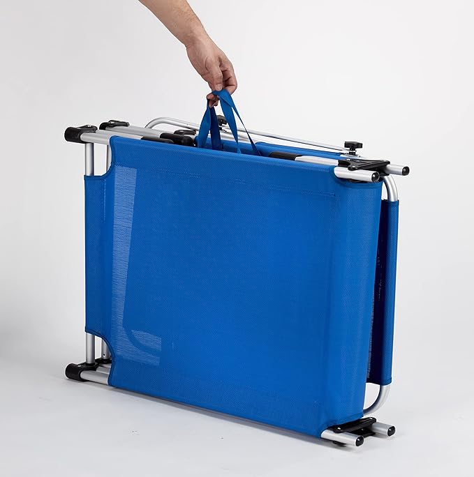 Lettino pieghevole Mykonos blu L1986361 