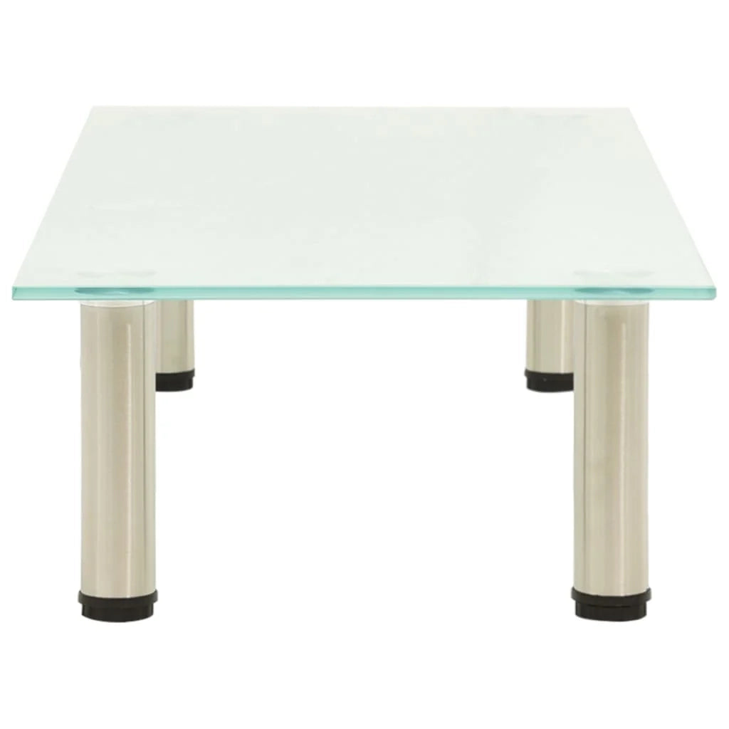 Mobile TV multimediale mensola TV credenza TV sala da pranzo soggiorno camera da letto satinato 80 x 35 x 17 cm vetro temperato trasparente 02_0027628
