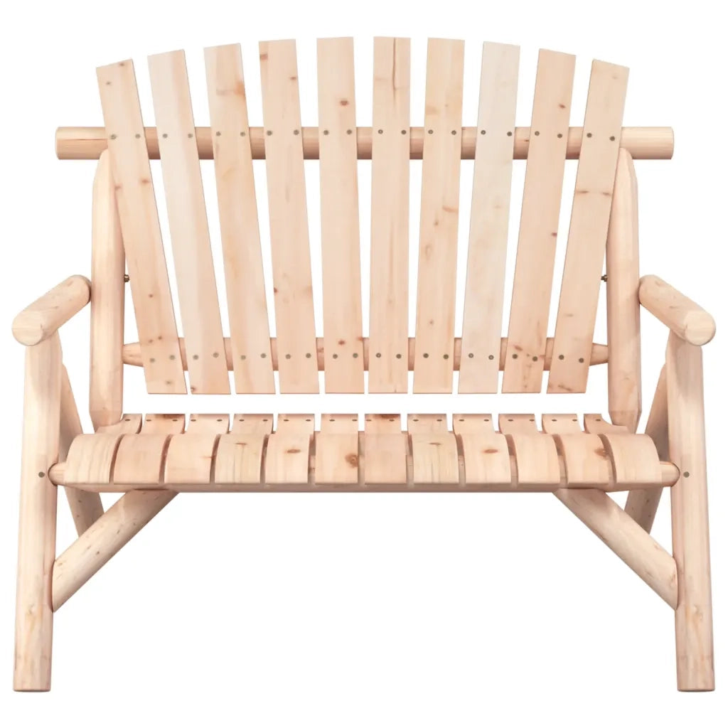 Panca Giardino 2 Posti-Sgabello-Panca da esterno 119x85x98cm Legno Massello Abete Rosso 867264