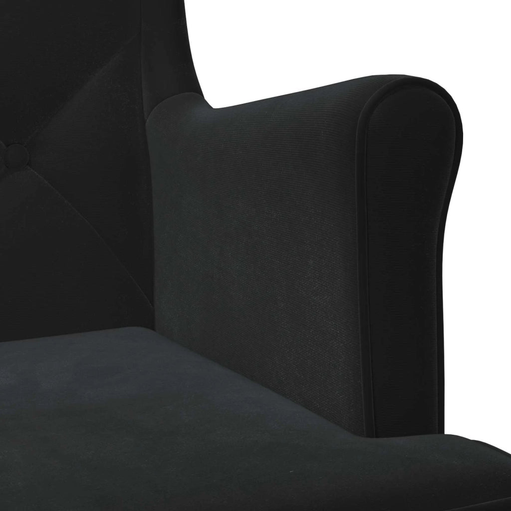 Divano Sedia-Poltrona-Poltroncina Nero Velluto 485549