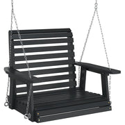 Dondolo da Giardino Catene in Metallo Nero in Legno di Abete CFW7078839