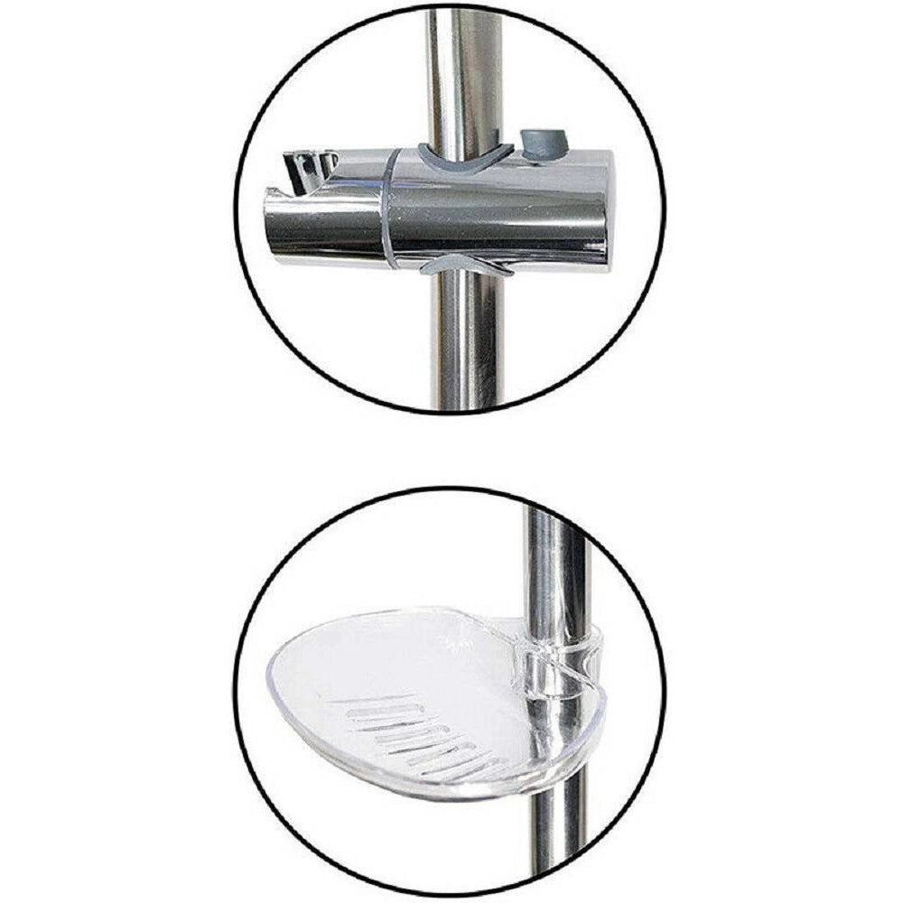 Trade Shop - Saliscendi Per Soffione Doccia Altezza Regolabile Con Portasapone 70 Cm 69203 -