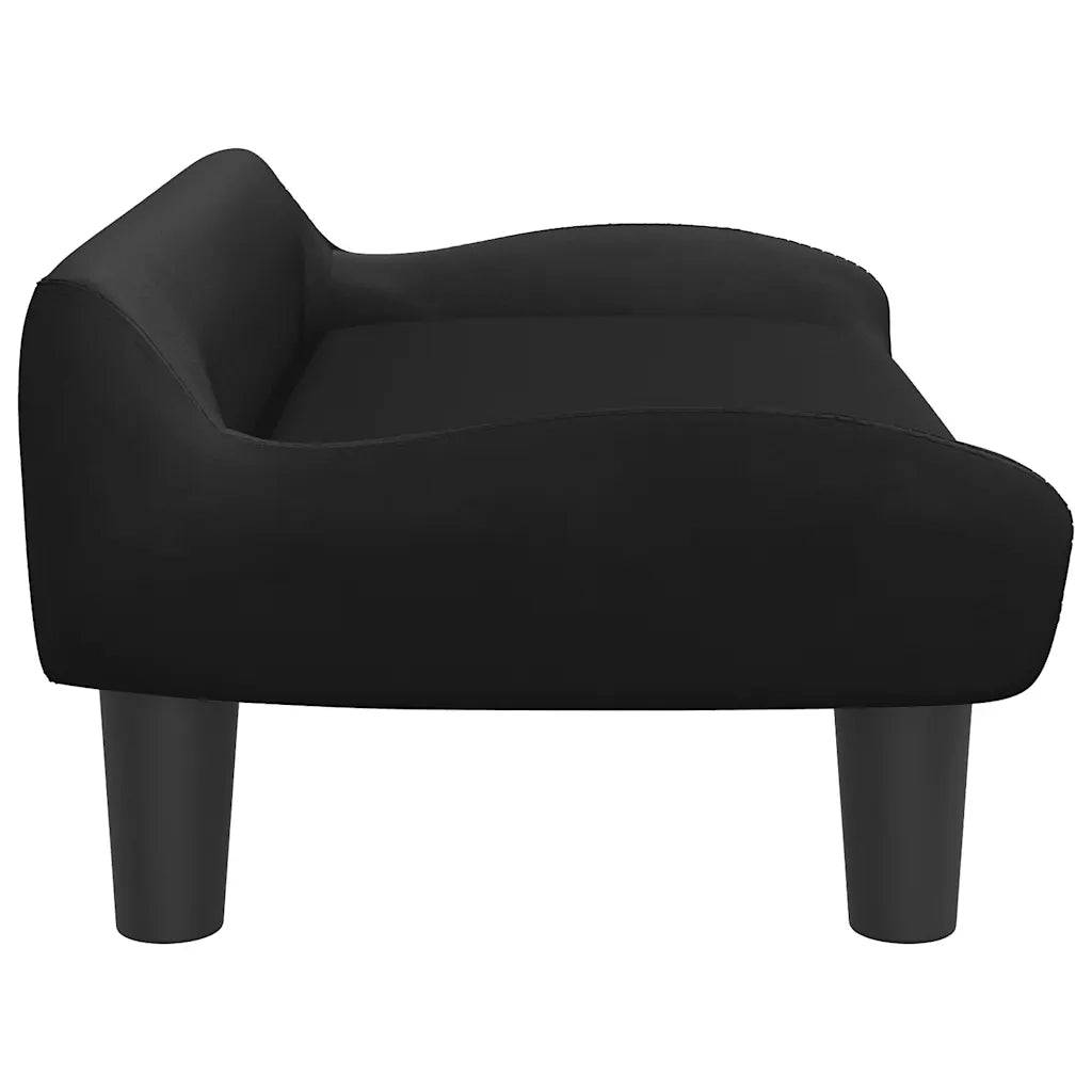 Divano per Bambini Nero 70x40x24 cm in Velluto