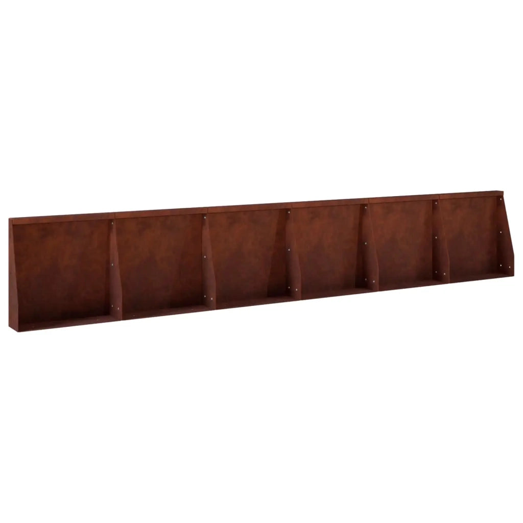 Muro di contenimento 6 pz 40 x 12 x 30 cm Acciaio Corten 3449141