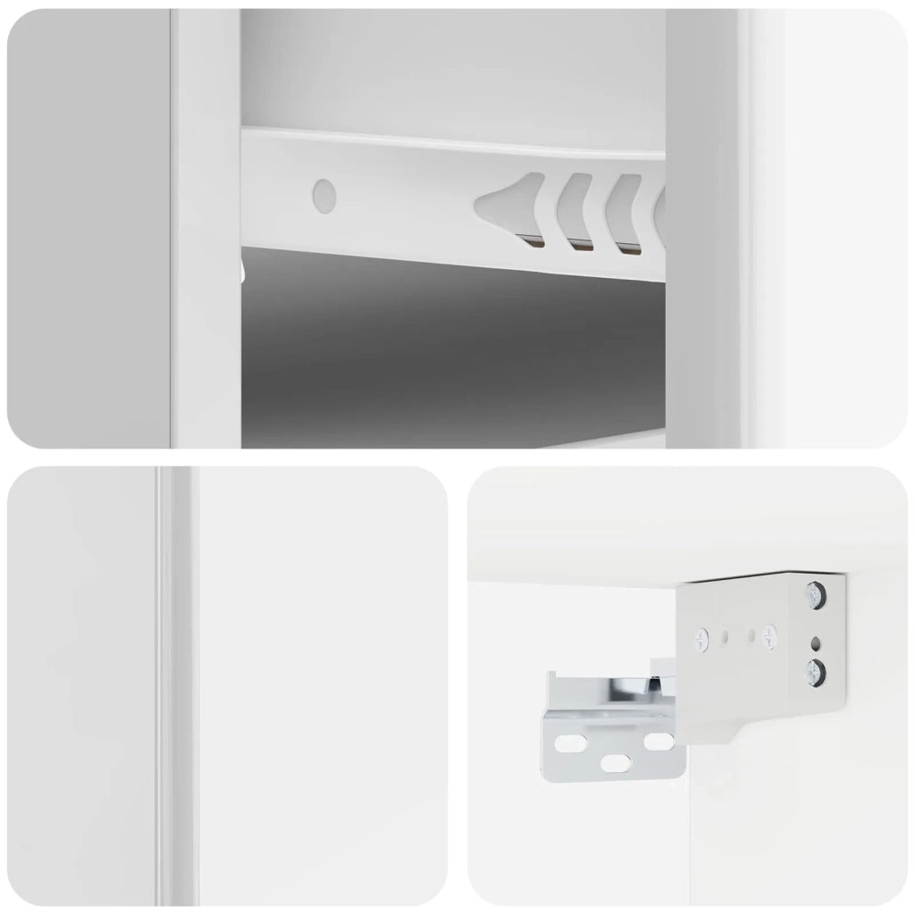 Mobiletto da notte a muro Bianco Lucido 34,5 x 33 x 20 cm 899113