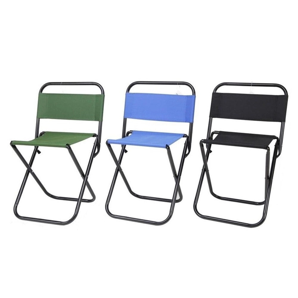 Trade Shop - Set 3pz Sedia Pieghevole Da Pesca Campeggio Sgabello Resistente Spiaggia Picnic 023247 -