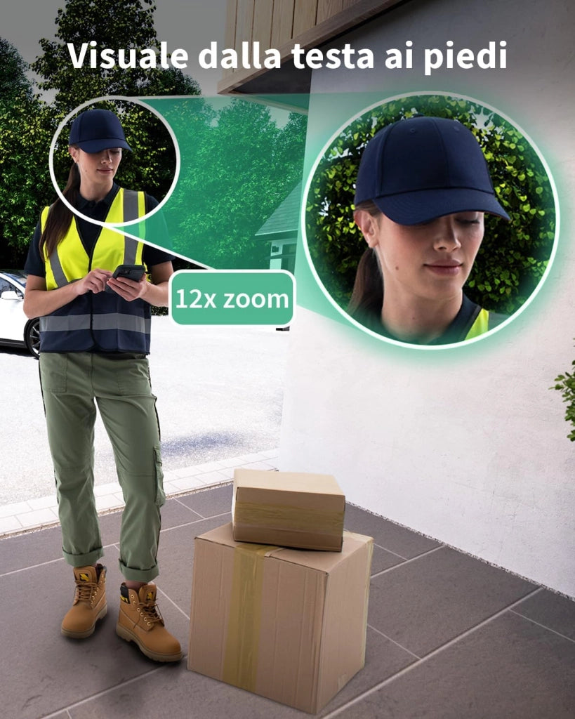 Arlo Essential FHD Videocitofono, Telecamera WiFi Esterno Senza Fili, Campanello Senza Fili da Esterno, Citofono Smart, Sensore Movimento, Visione Notturna, Sirena, Prova Inclusa Secure App, Bianco