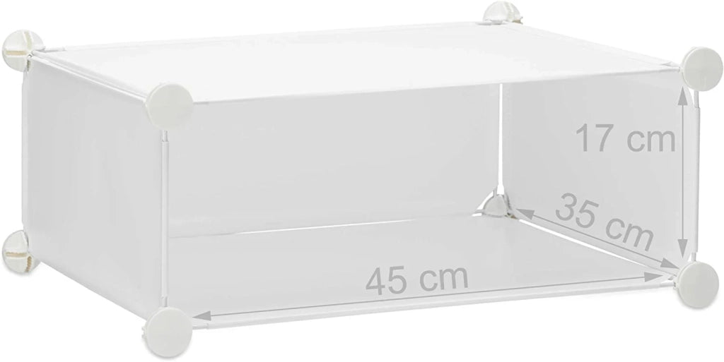 Scarpiera/armadietto modulare in plastica per 20 paia di scarpe bianco 13_0001644_2