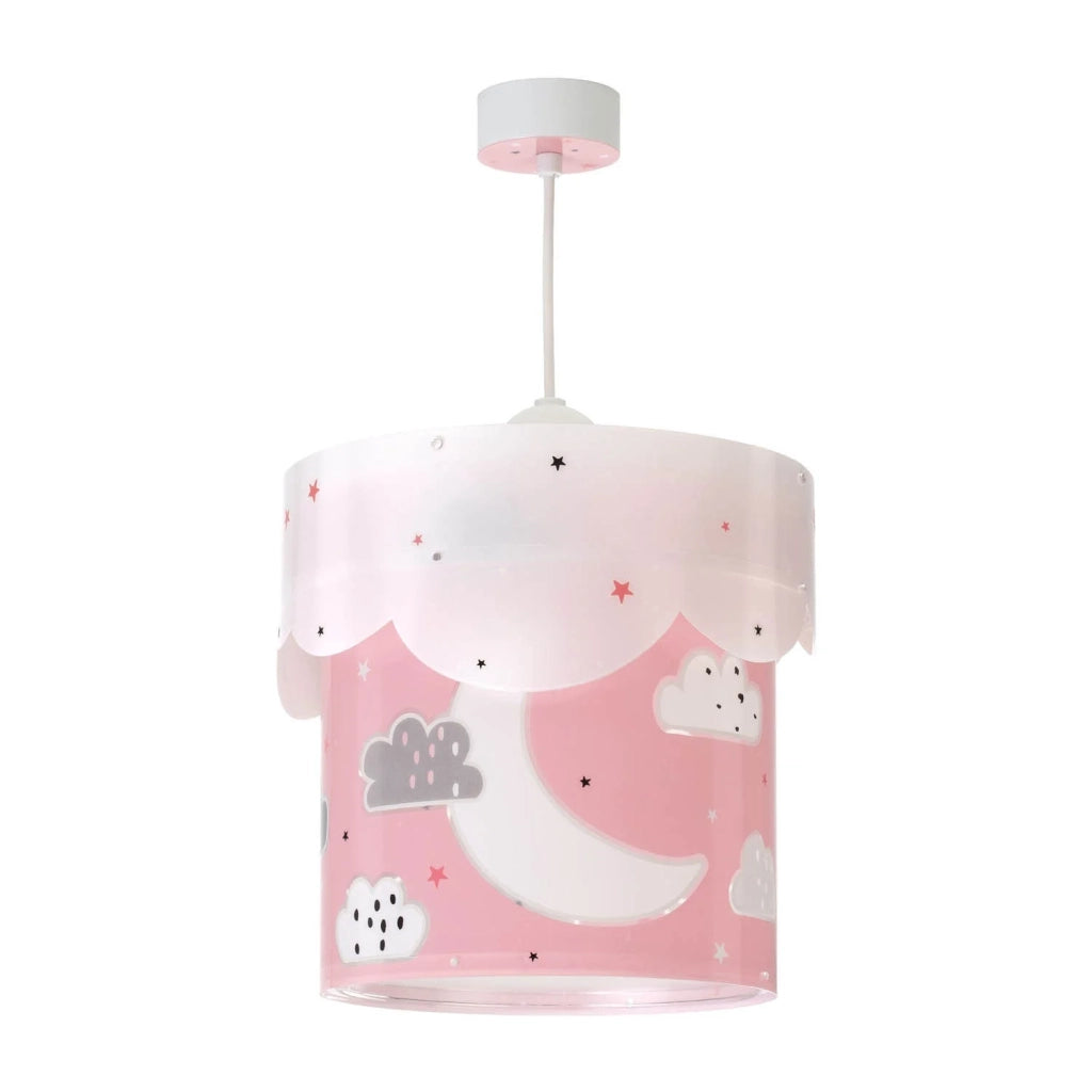 LÚZETE - LÁMPARA COLGANTE INFANTIL NEW MOON E27 ROSA
