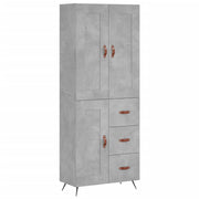 Buffet credenza cassettiera mobiletto mobile contenitore organizer cucina soggiorno salotto alto 69,5 x 34 x 180 cm legno ingegnerizzato grigio 02_0034541