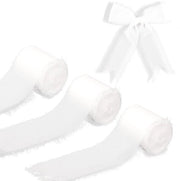 Lint chiffon a tre rulli - 3,8 cm x 5 m - Manufatto a mano - Lint decorativo - Fondotasto per fotografia - Tessuto soffice