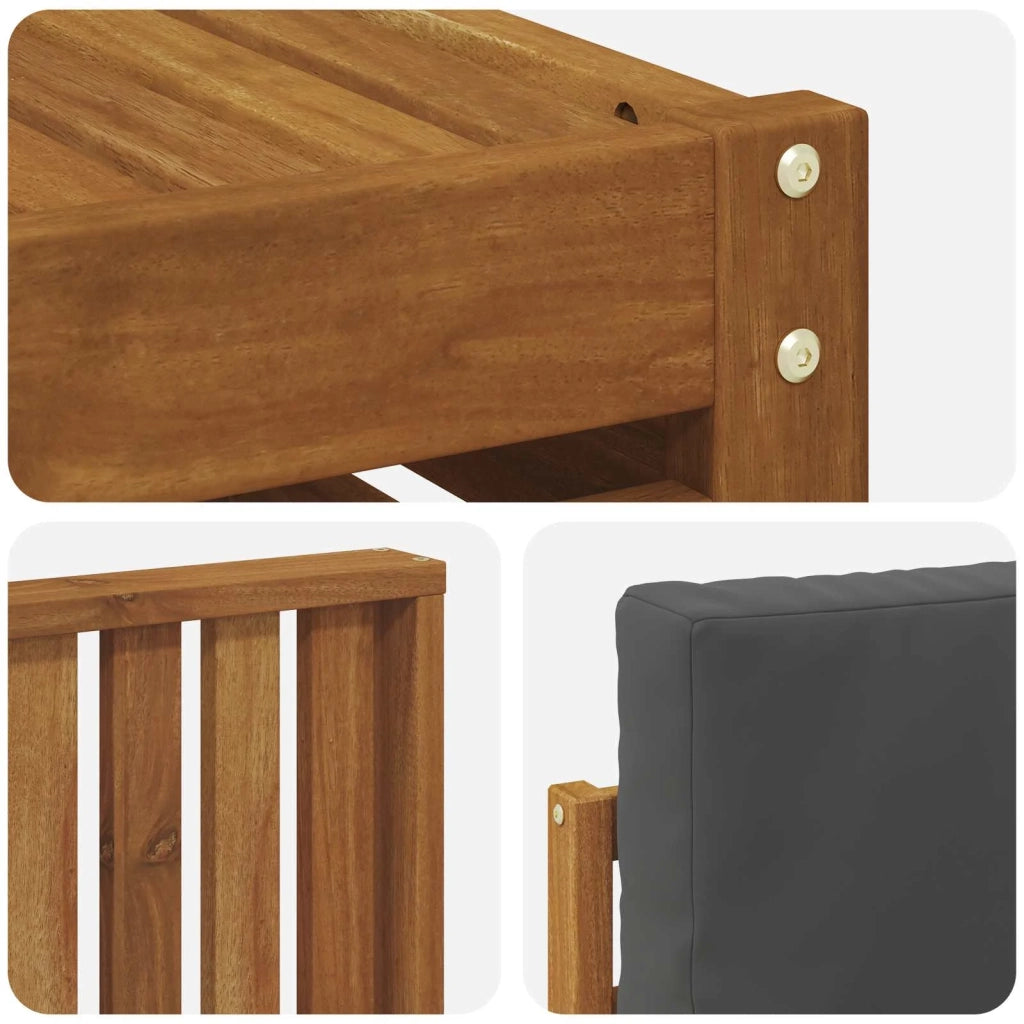 Set divano sezionale con cuscino 7 pcs Naturale e Antracite 3374927
