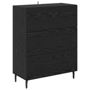Credenza | Madia | Buffet da pranzo | Armadio da pranzo con cassetto Rovere Nero 69,5 x 34 x 90 cm