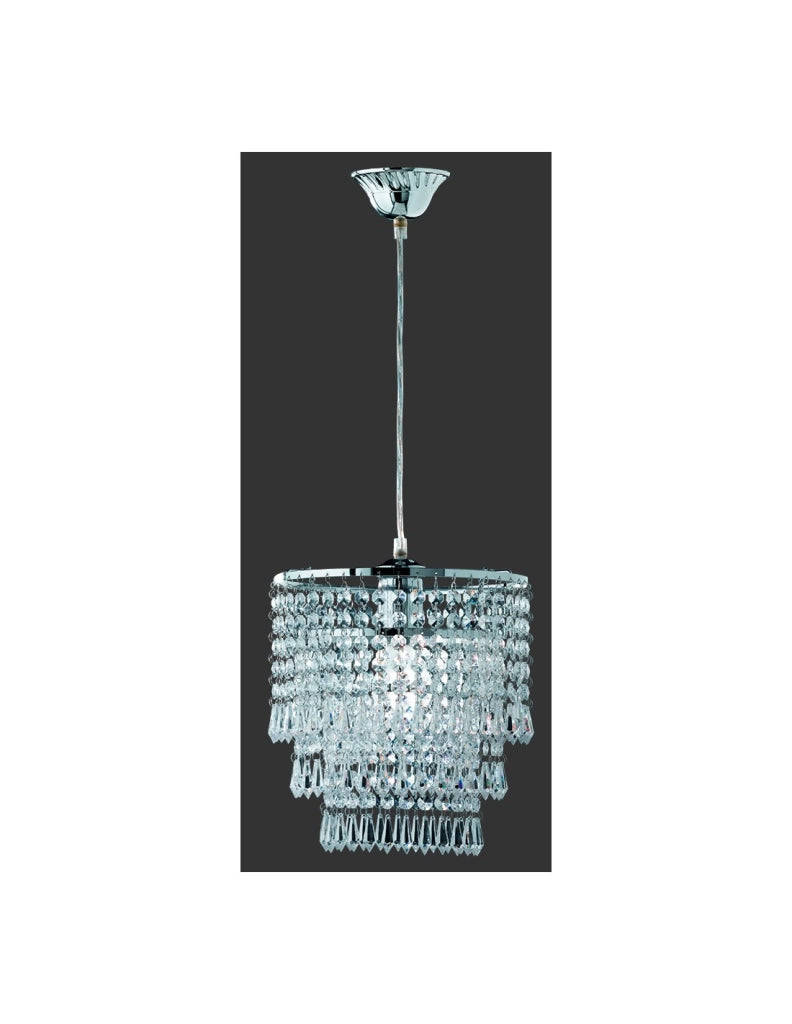 Sospensione Orient 1xE27 Cromo Ø25 cm Pendenti Decorativi Trio Lighting