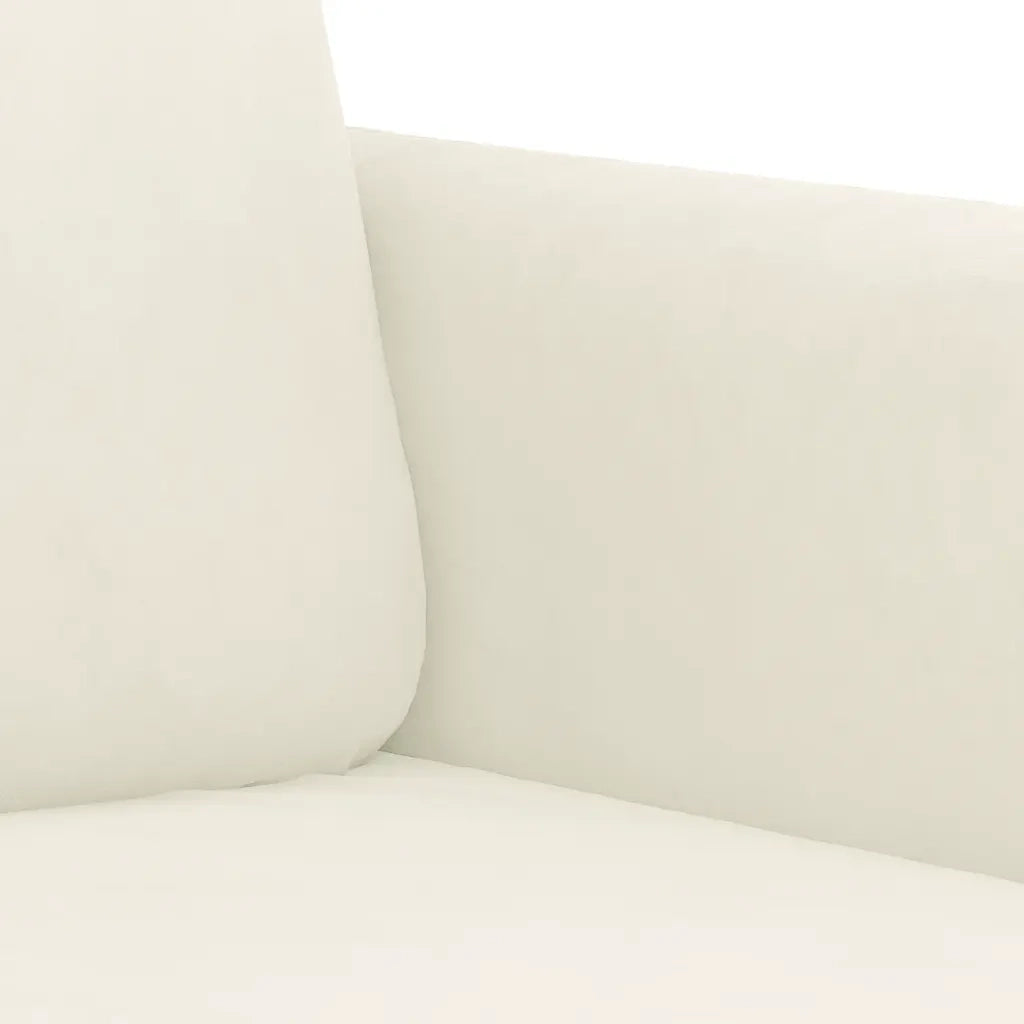 Set di Divani 3 pz con Cuscini Crema in Velluto 3202052