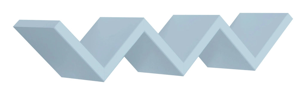 Mensola da Parete Libreria Zigzag 56x15,5 cm in Fibra di Legno Saetta Blu Baltico