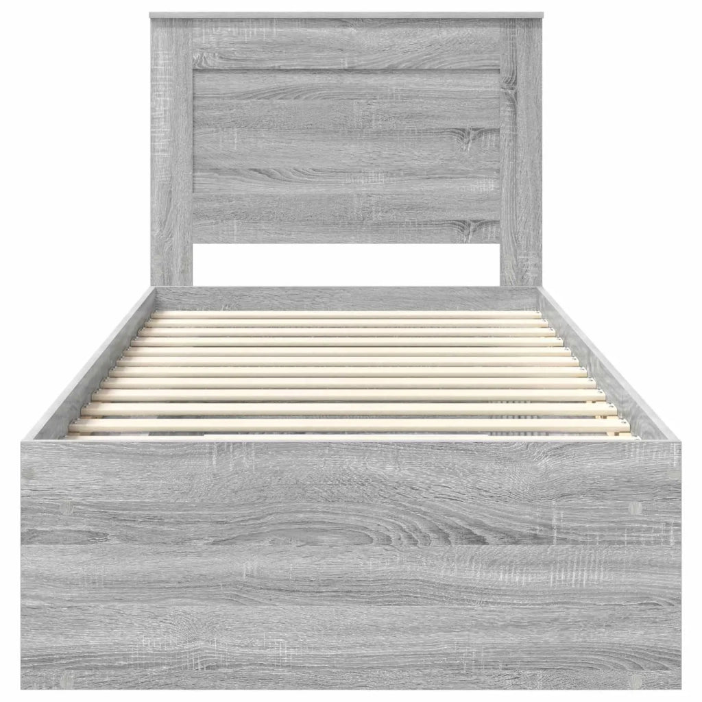 Struttura del letto Grigio Sonoma 75 x 190 cm Pino massello 3410149