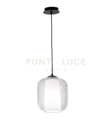 SOSPENSIONE BONNIE 2 VETRO TRASPARENTE 1 LUCE ATTACCO E27 D.22CM H.26CM