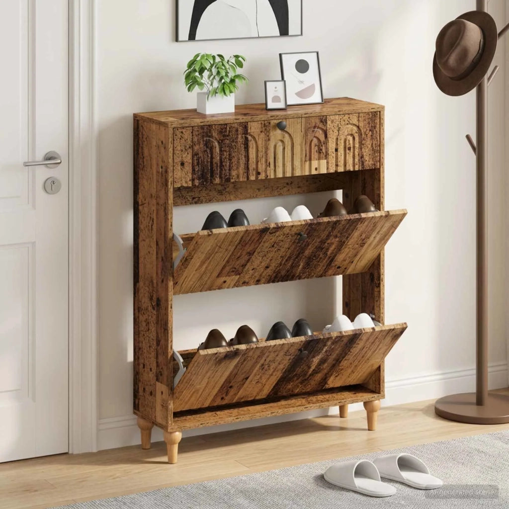 Mobile per scarpe ALKMAAR 78 x 24 x 103 cm Legno ingegnerizzato 896223