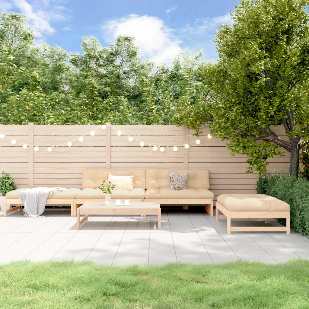 Set Salotto da Giardino 5 pz in Legno Massello di Pino 3186634