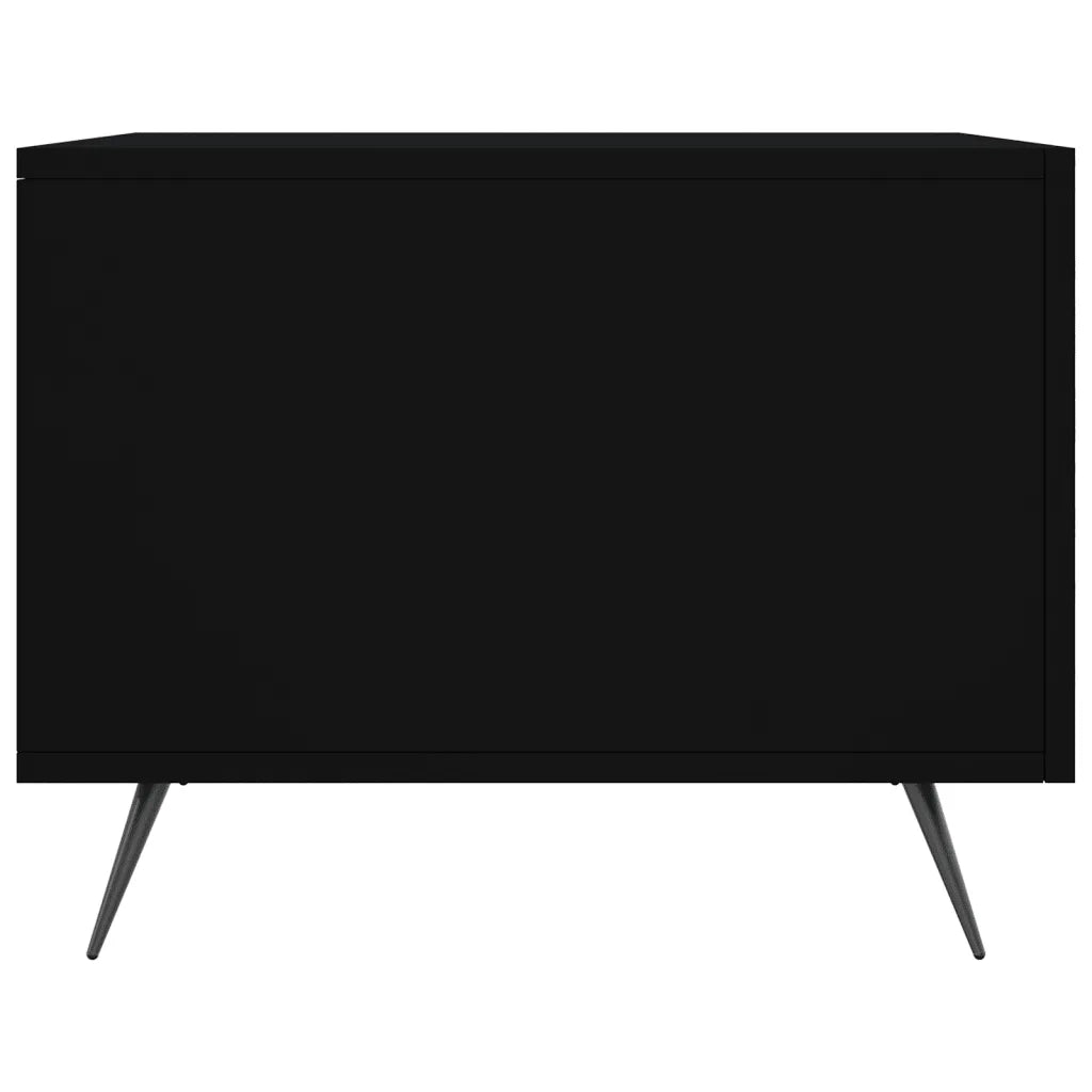 2 pz Tavolini da salotto | Tavolino da caff¨¨ | Tavolino da Soggiorno Neri 50x50x40 cm in Legno Multistrato