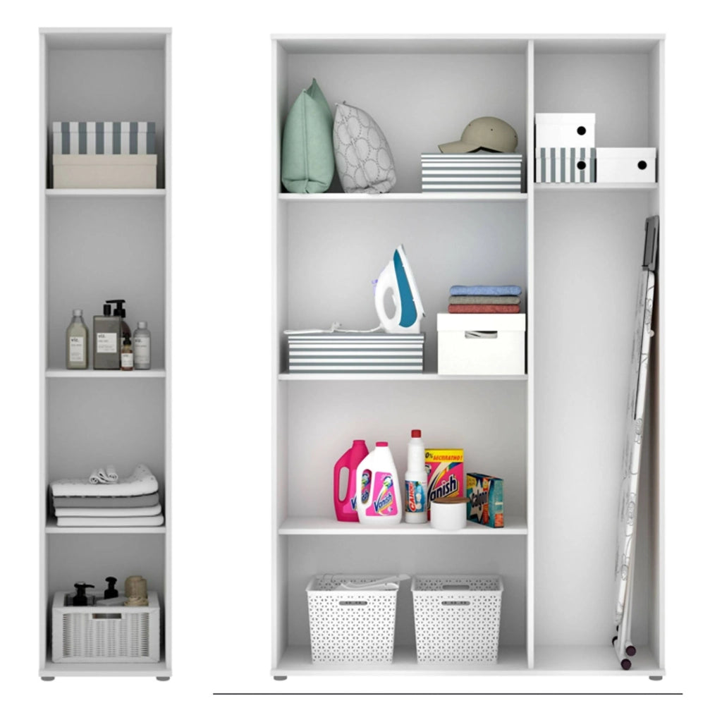 Stazzona, Armadio Multiuso Grande Modulabile, 155x190h cm Bianco