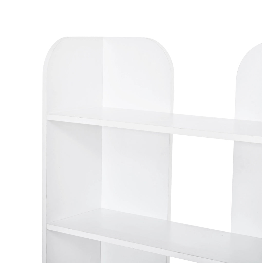 Libreria a 5 ripiani 135x25x160 cm in pannello truciolare bianco