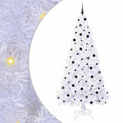 Albero di Natale Artificiale-Albero Natalizio Bianco 240 cm PVC e Acciaio 768018